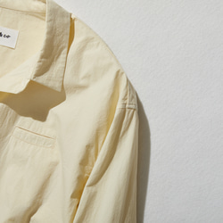ラフな大人の着こなし　長袖シャツ　コットン100％　薄黄色　230901-3 3枚目の画像
