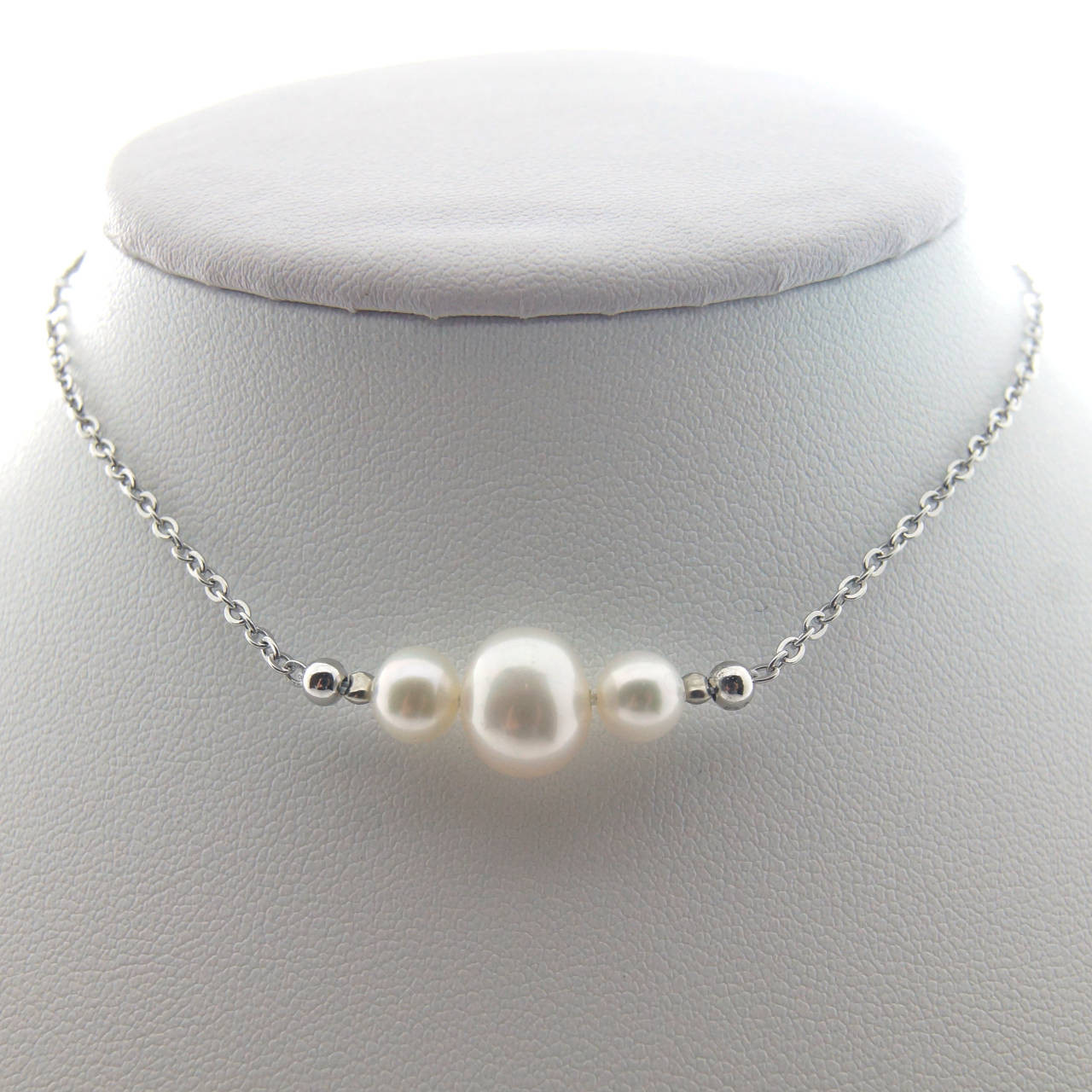 Torio Freshwater Pearl Neckless 淡水真珠 サージカルステンレス