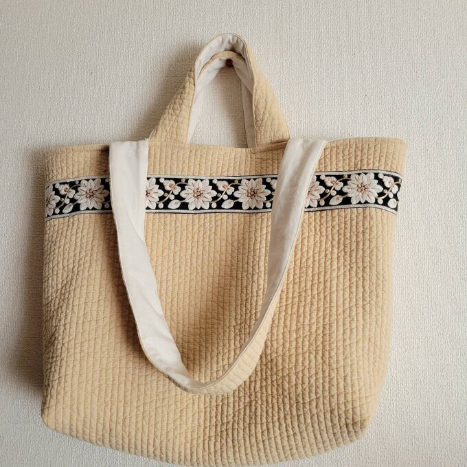 インド刺繍 ヌビバッグ トートバッグ 2way 通勤 通学 マザーズ 4,473円