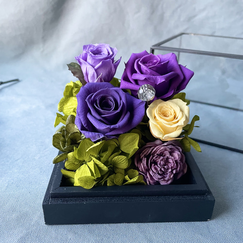 薔薇　バラ　ガラス　ケース 薔薇　バラ　ガラス　ケース