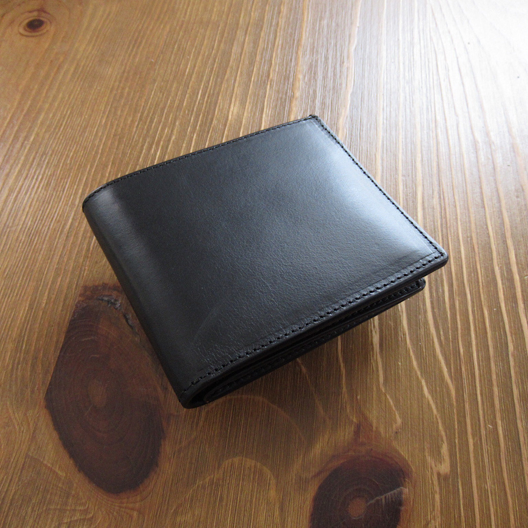 【試作品・限定１個】ブッテーロ　ブラック　三つ折り財布