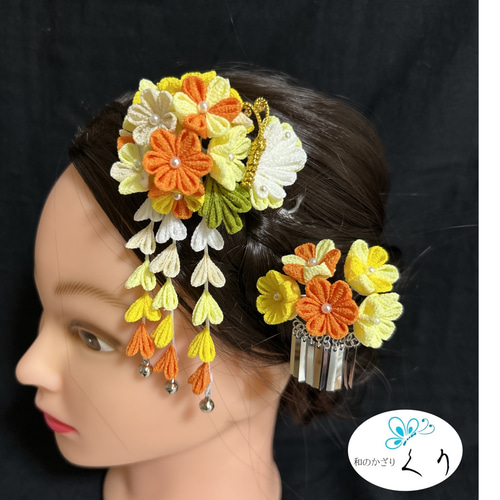 つまみ細工 七五三髪飾りセット かんざし kuri.t 通販 16495127