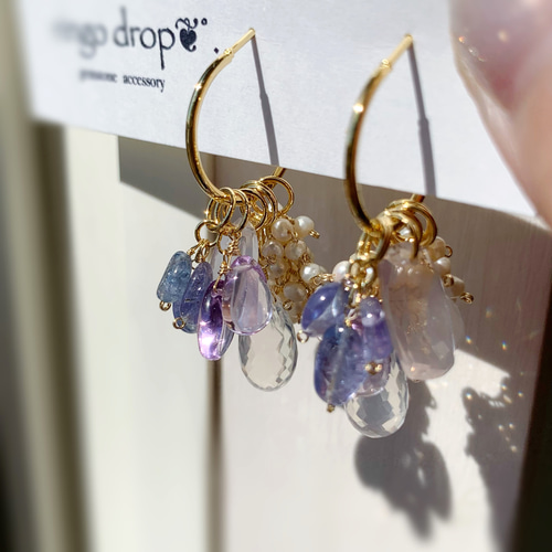 ✴︎秋色デザイン✴︎高品質スコロライトのカスタムピアス/イヤリング 