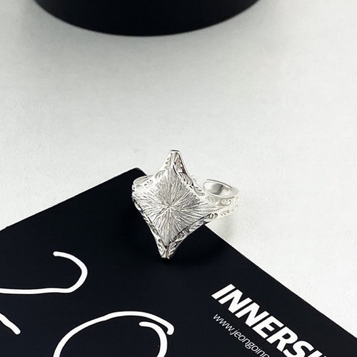 シルバー925 八芒星 幾何形 リング 指輪 silver925 フリーサイズ 大き