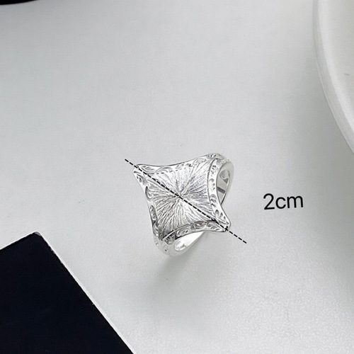 シルバー925 八芒星 幾何形 リング 指輪 silver925 フリーサイズ 大き