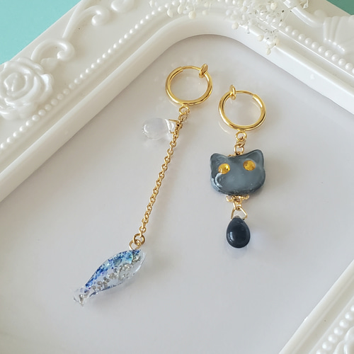 NEW♡メガネを運んでくれる猫ピアス11 サージカルフック変更可能 NEW♡メガネを運んでくれる猫ピアス11 サージカルフック変更可能