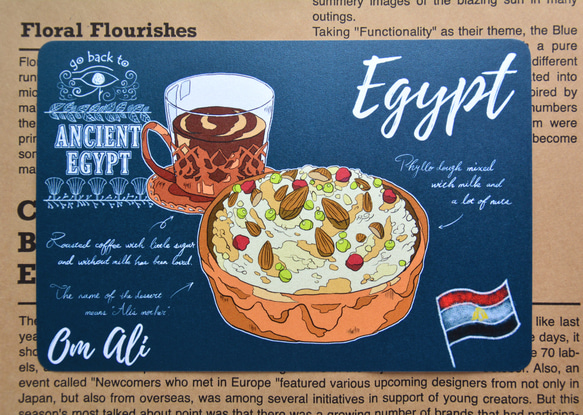 【世界のスイーツポストカード】エジプト 1枚目の画像