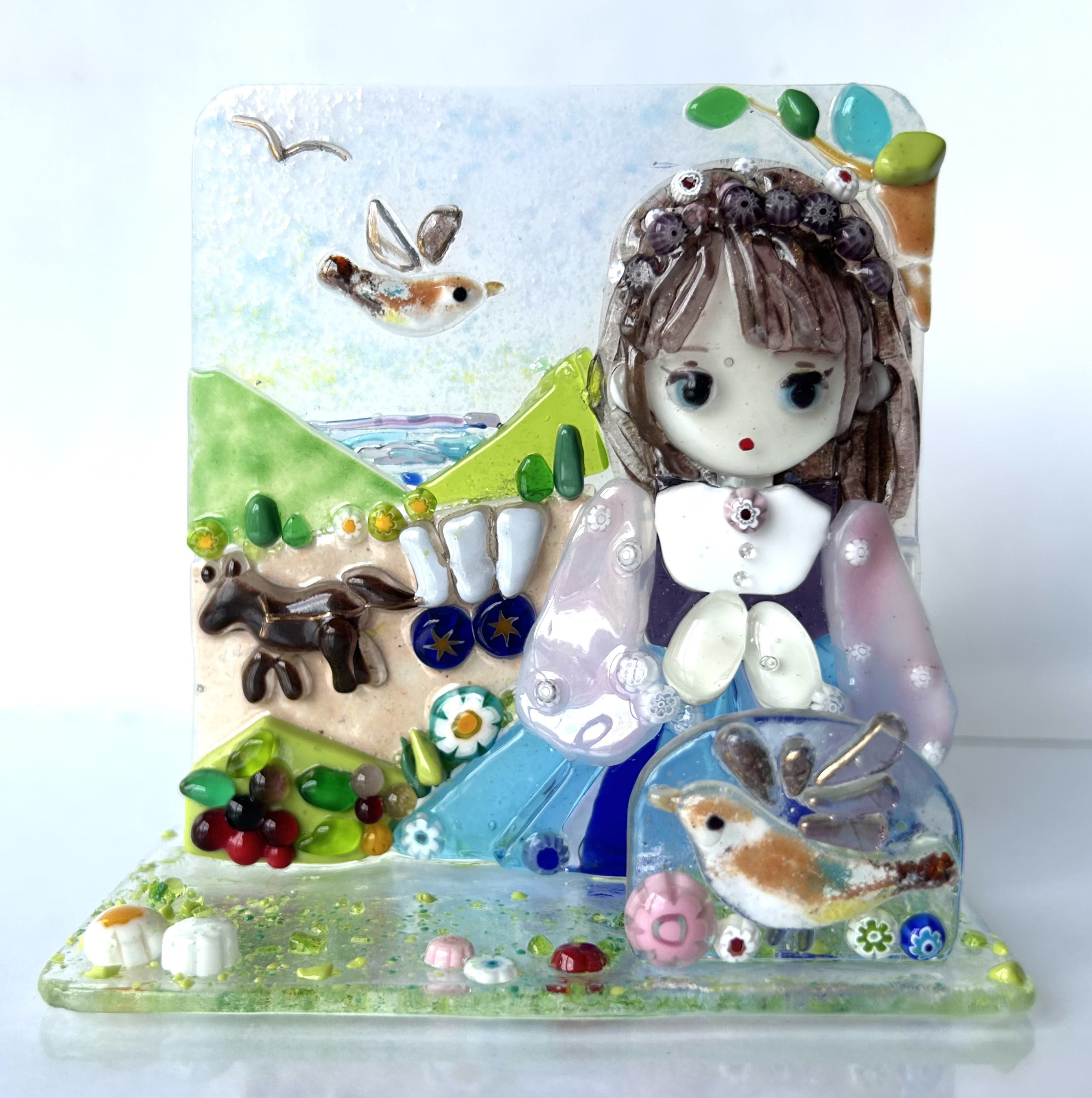 「ナイチンゲールと少女」（アンデルセン絵のない絵本7夜）のオブジェ