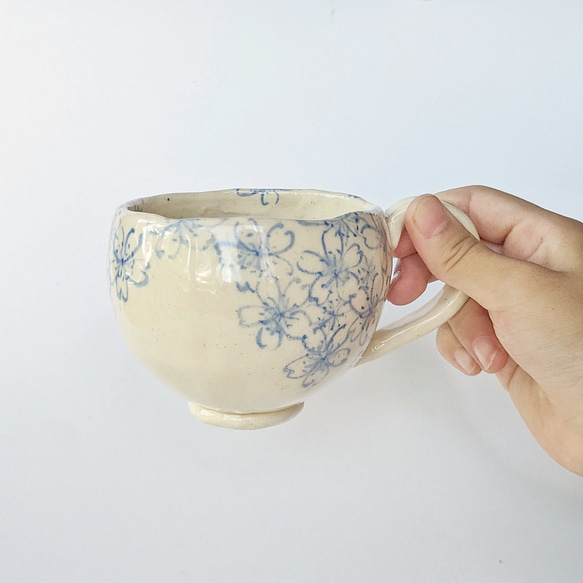 咖啡杯櫻花手作原創陶器 第1張的照片