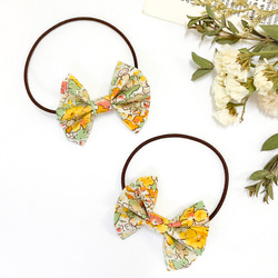 2個組♡ ちょっと大きめ リバティ リボン ヘアゴム キッズサイズ  