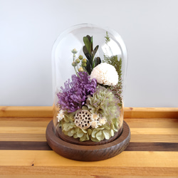 アナスタシアのガラスドームお供え花　プリザーブドフラワー 3枚目の画像