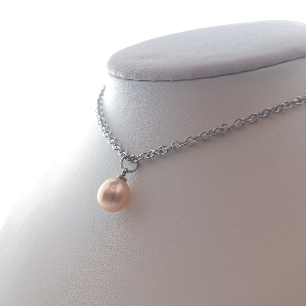 One Drop Freshwater Pearl Neckless 淡水真珠 サージカルステンレス