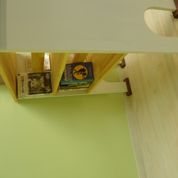 【現品限り！　クリアランスセール１２月１０日まで】ベッドの横に置いて使う両面収納できるDVDラック本棚 単行本が１４４冊 5枚目の画像