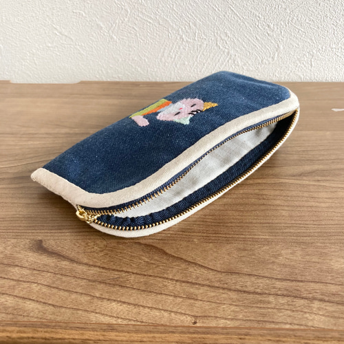 ✳︎ともぞー✳︎ダーニング刺繍　ポーチ ダーニング刺繍 ポーチ ねこ ポーチ m i r i m i 通販 16495902