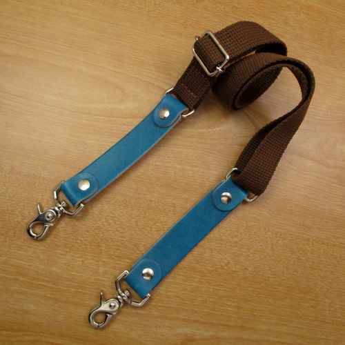 ヌメ革　ムラ染めブルー　６丁差し　シザーケース　SCA-53/NBB 504f59f475ef3917daf3c84a7abc98