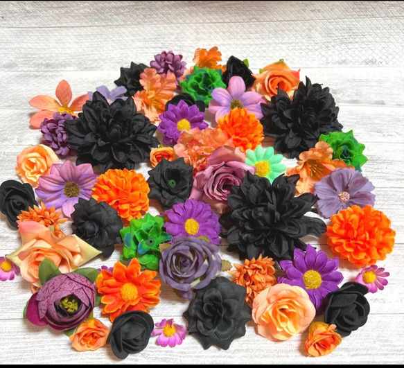 NO 0903-03④造花 花材 まとめ売り ハロウィン ハンドメイド セット  