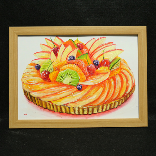 油絵 油彩 油彩画 絵 絵画 【フルーツタルト】 絵画 HR 通販