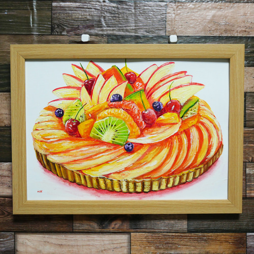 油絵 油彩 油彩画 絵 絵画 【フルーツタルト】 絵画 HR 通販