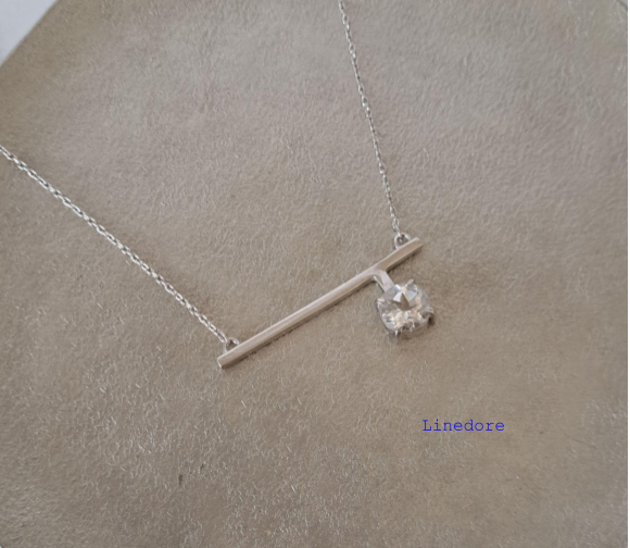 【ユーカリ】ホワイトトパーズネックレス　LNE004-01