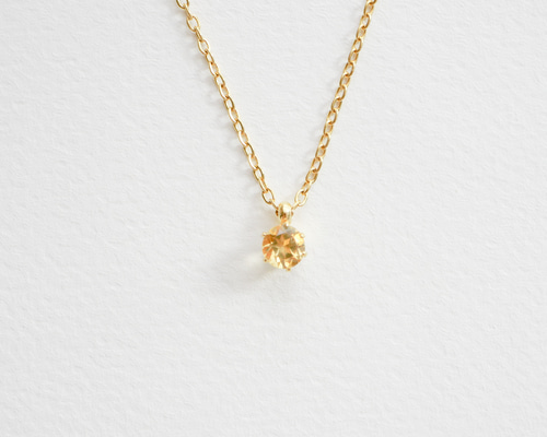アウターサンセットライフ シトリン ネックレス 10金 アウターサン