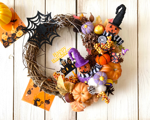 わちゃわちゃHAPPY͙ハロウィンリースAタイプ リース Rosa