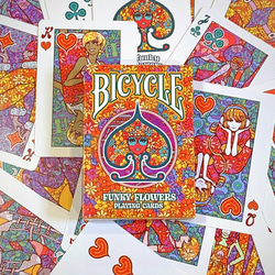 Bicycle Funky Flowers Playing Cards (カスタムバイスクル オリジナル