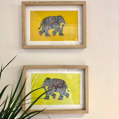 インドの伝統的な絵画 2 枚セット 絵画 Chetna 通販 16496953