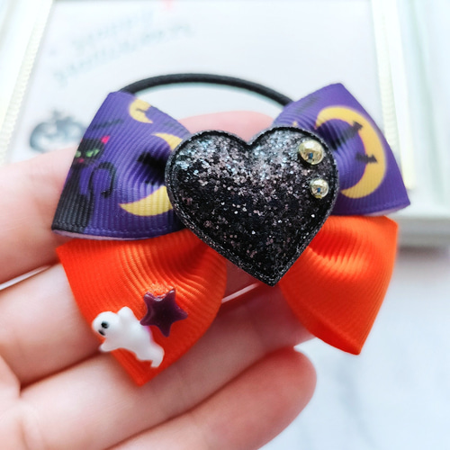 キッズヘアゴム ♡ミンクファー♡ハート♡レッド♡ツイン 【公式通販】