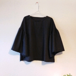 spring cottonフリル袖ブラウス ✦選べる32色✦ 七分袖 made in japan 5枚目の画像