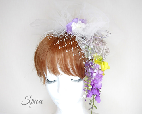 1点のみ♡プチブルーグリーン♡髪飾り ヘッドドレス 前撮り 成人式 七五三 成人式 前撮り 結婚式 卒業式 七五三 ドライフラワー ヘッドパーツ