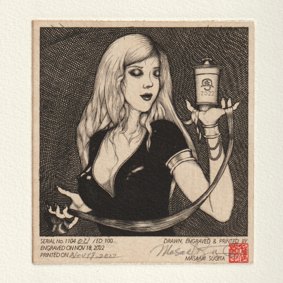 Magdalene, 版画　Hand pulled print, limited edition 1枚目の画像