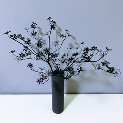 受注制作】黒いワイヤーの枝物 2本セット ドウダンツツジ 長さ約60