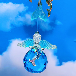 『人魚姫の歌声』 天使 サンキャッチャー 車用 窓用 8枚目の画像
