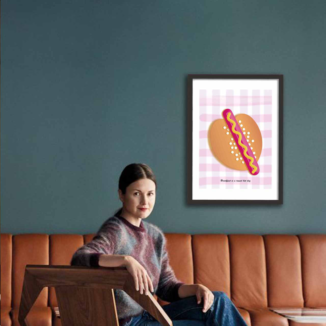 Love hot dog　イラスト　ポスター　A4 A3 A2 A1　アートポスター　アート/sei/新着順検索　186