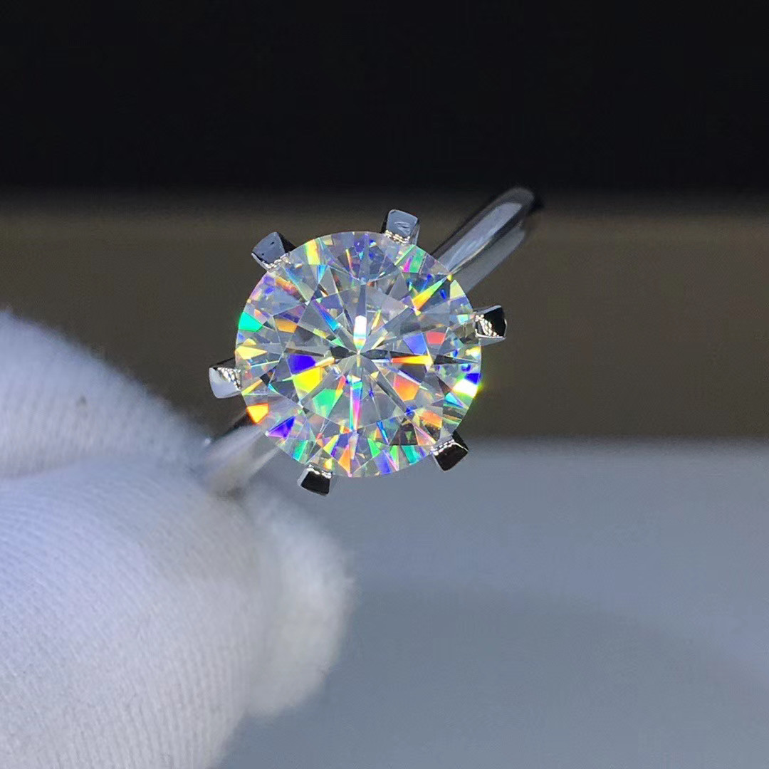1カラット たくまし 】ペアシェイプ モアサナイト リング K18WG