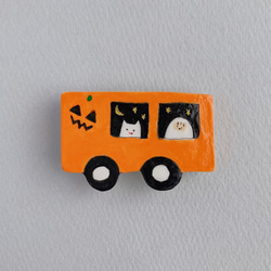 かぼちゃのバスブローチ（猫） 1枚目の画像