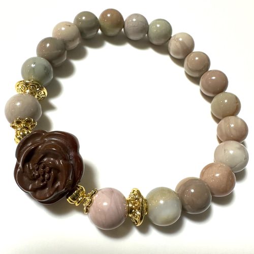 マカロン アラシャン 薔薇 天然石 ブレスレット ブレスレット HALEA 