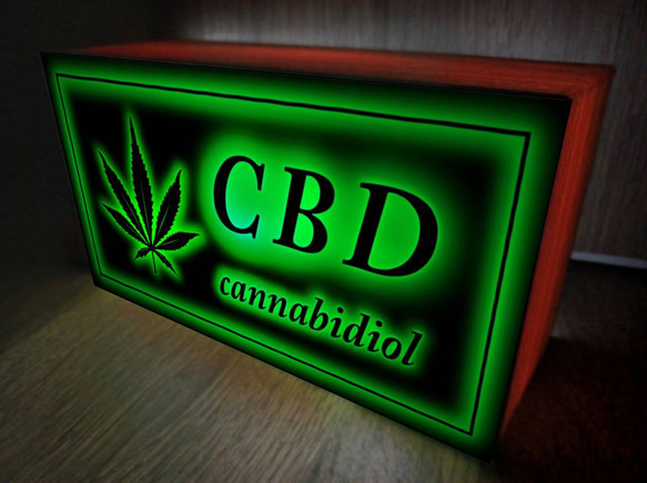 【Lサイズ】大麻 マリファナ ガンジャ CBD オイル ロック クラブ サイン ランプ 看板 置物 雑貨 ライトBOX 3枚目の画像