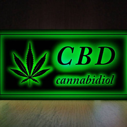 【Lサイズ】大麻 マリファナ ガンジャ CBD オイル ロック クラブ サイン ランプ 看板 置物 雑貨 ライトBOX 2枚目の画像