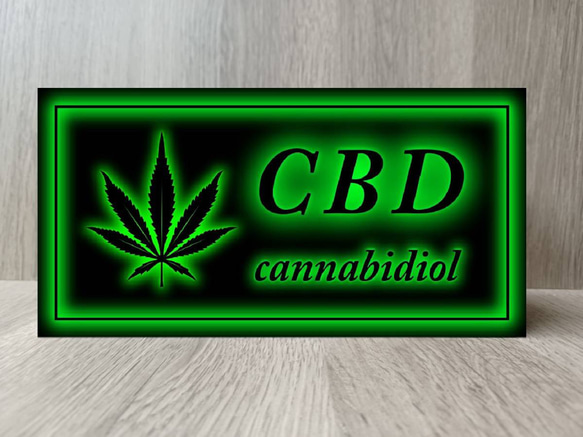【Lサイズ】大麻 マリファナ ガンジャ CBD オイル ロック クラブ サイン ランプ 看板 置物 雑貨 ライトBOX 4枚目の画像