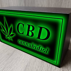 【Lサイズ】大麻 マリファナ ガンジャ CBD オイル ロック クラブ サイン ランプ 看板 置物 雑貨 ライトBOX 5枚目の画像
