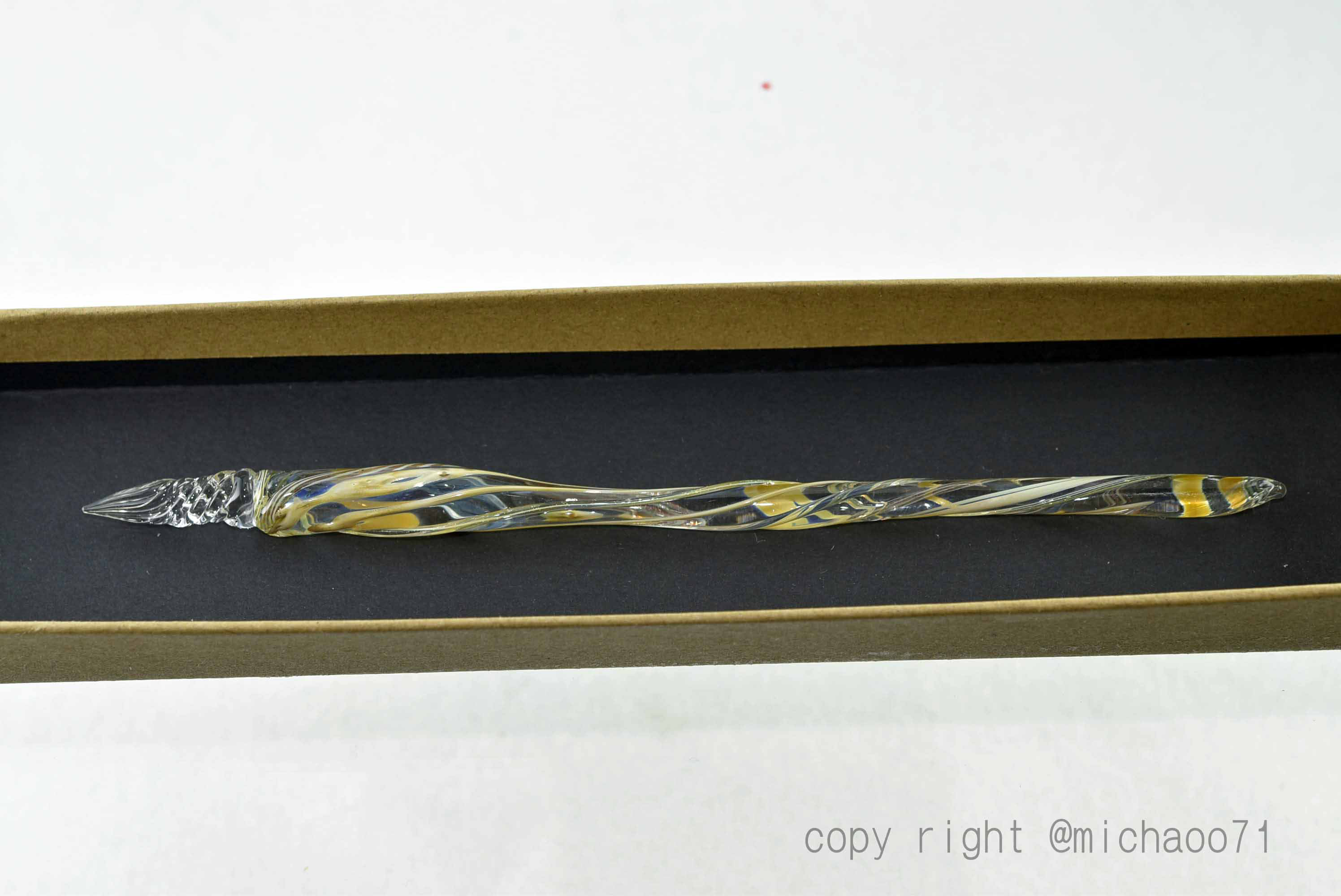 ●作家創作*新作アート●ガラスペン 　細密インク吸収10の溝 11284-487　描きごごち追及　書く楽しみ