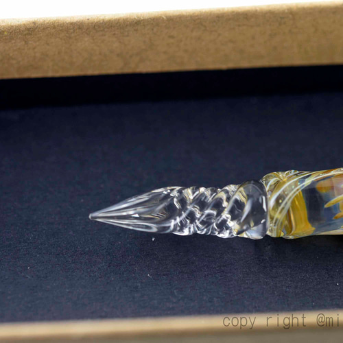 ○作家創作*新作アート○ガラスペン 細密インク吸収10の溝 11284-487