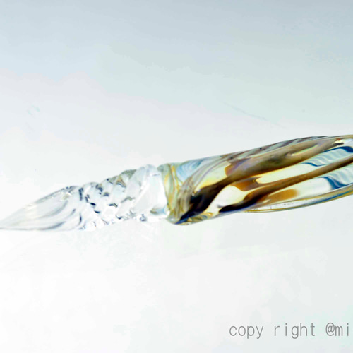 ○作家創作*新作アート○ガラスペン 細密インク吸収10の溝 11284-487