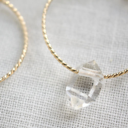 【Reserved】オーダーメイド　Herkimer Diamond ハーキマーダイヤモンド　ピアスチャーム 3枚目の画像