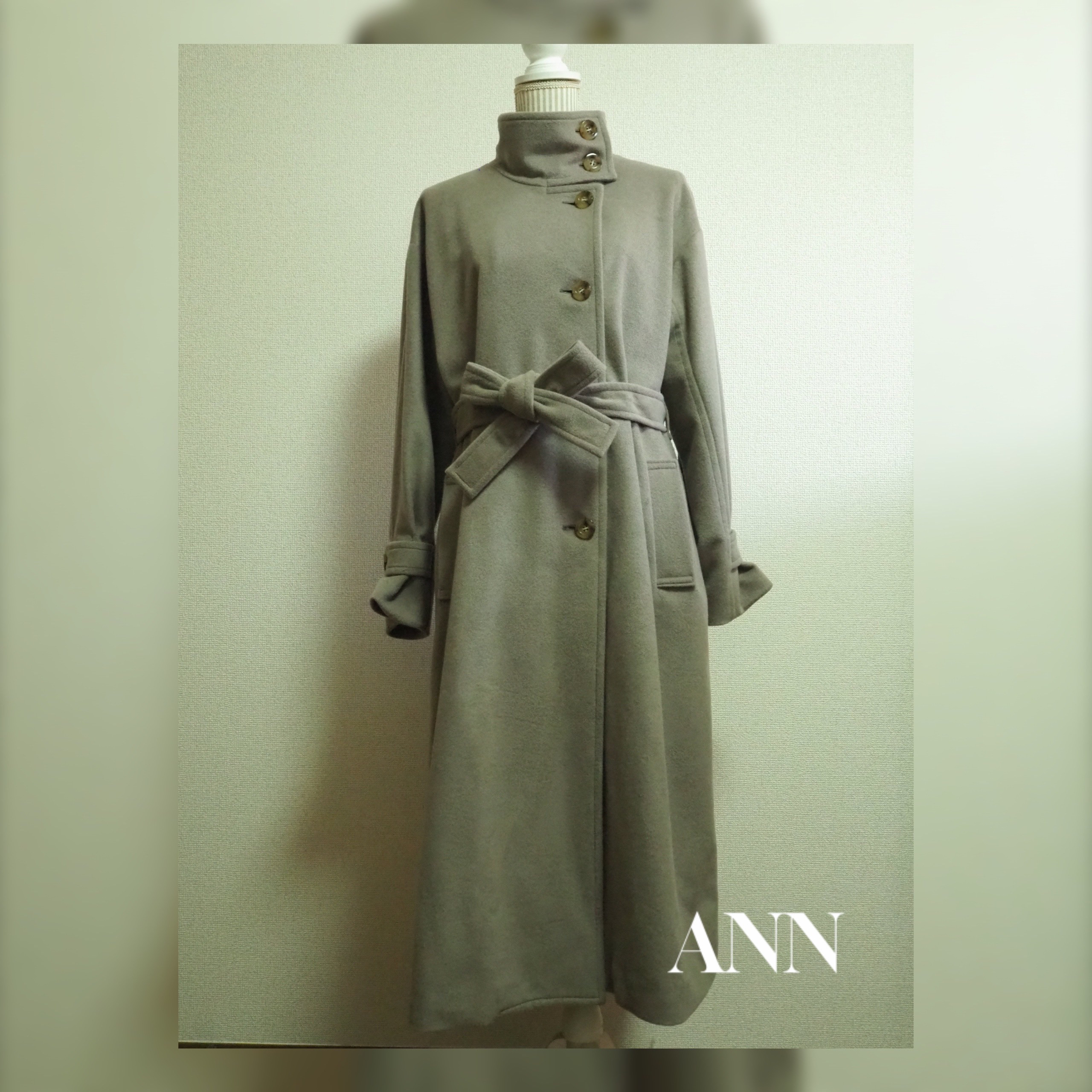 【受注生産】スタンドカラーのロングコート