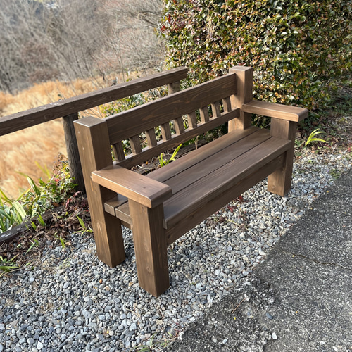 ガーデンチェアベンチ国産品手作り引き取り限定