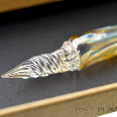 ○作家創作*新作アート○ガラスペン 細密インク吸収10の溝 11272-487