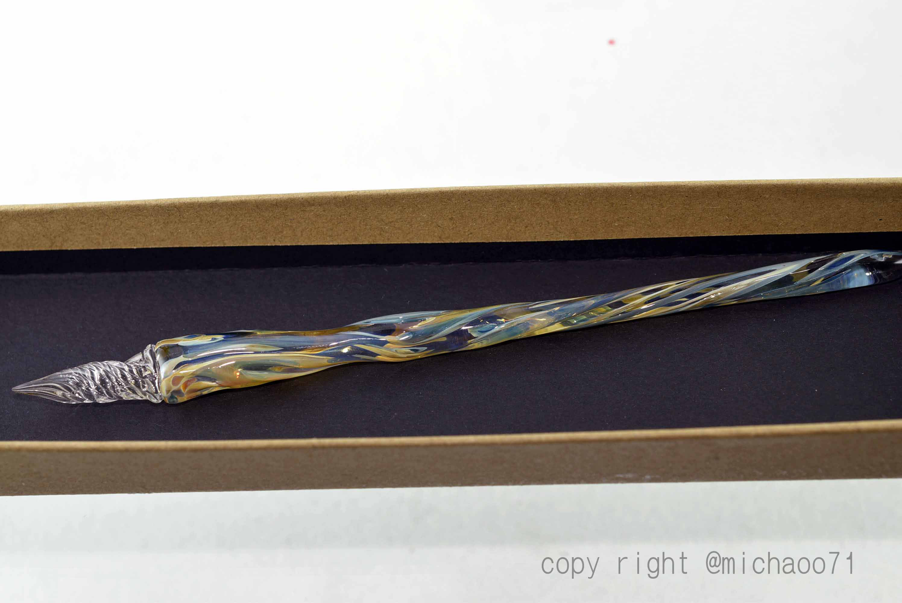 ●作家創作*新作アート●ガラスペン 　細密インク吸収10の溝 11272-487　描きごごち追及　書く楽しみ