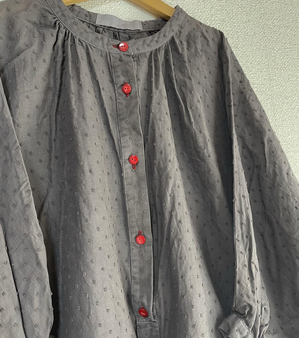 （Hjärta）駿河和染×スノーカットボイル プルオーバー WHITE 遠州織物 2枚目の画像